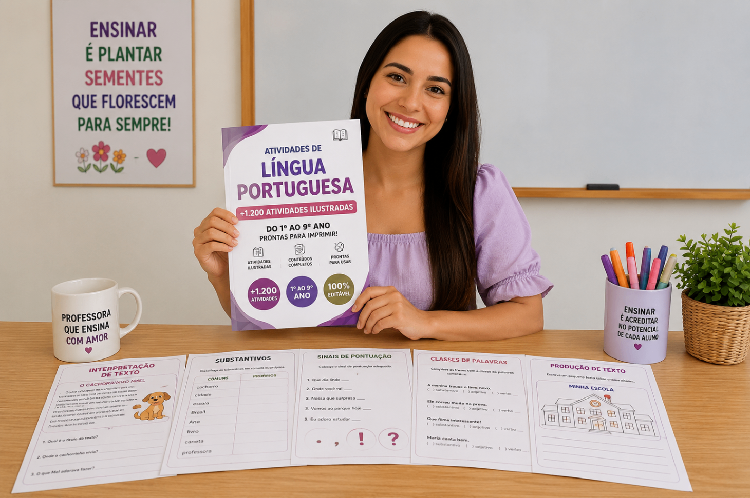 Biblioteca Completa de Língua Portuguesa — mais de 1.200 atividades ilustradas do 1º ao 9º ano